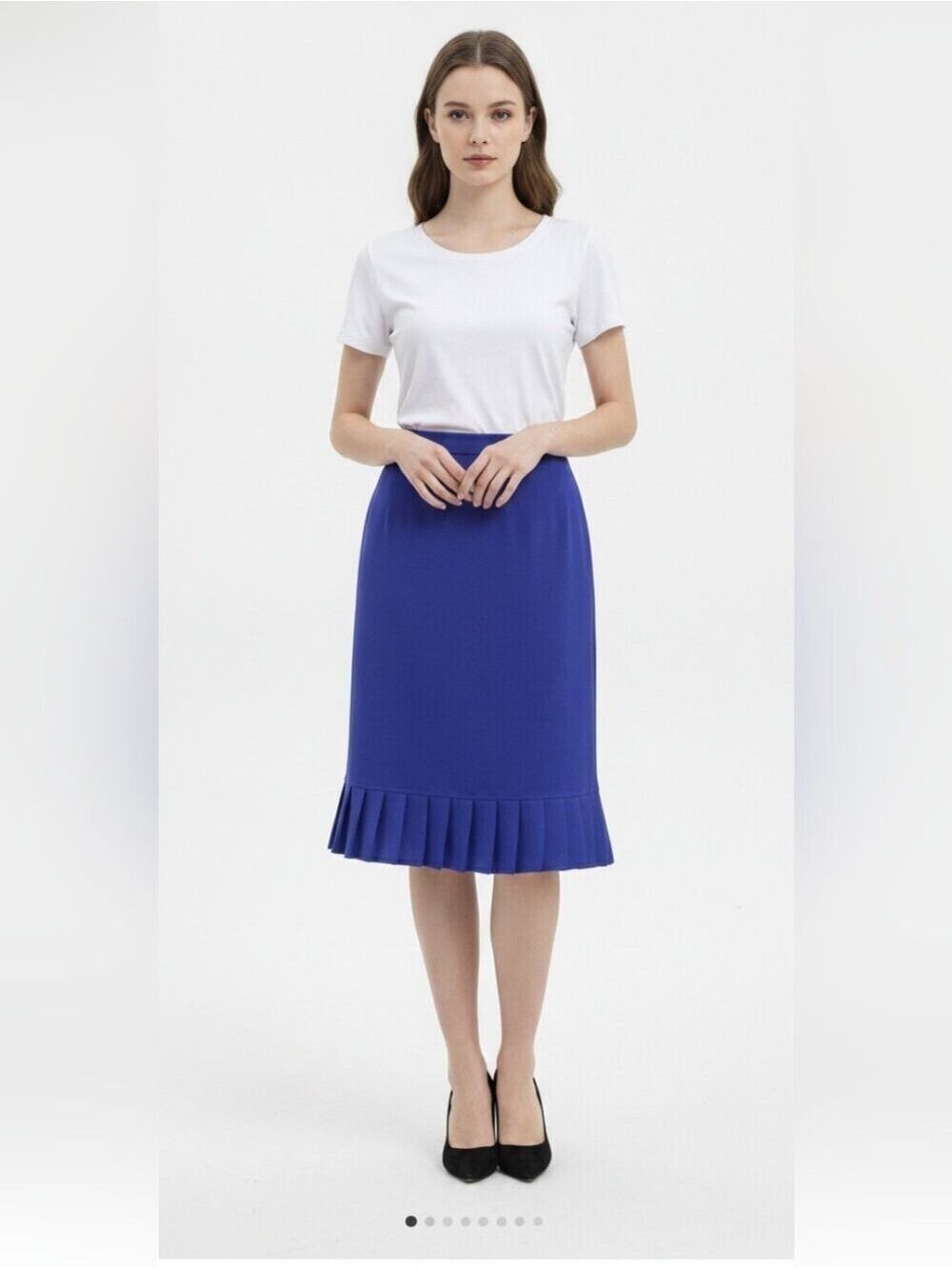 Purple A-Line Skirt Knee Length Size 18W